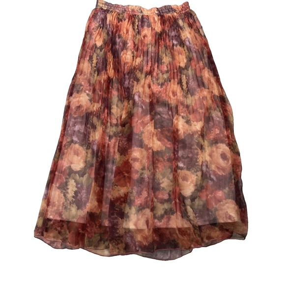 VTG Jonathan Martin Skirt SZ L Multi-color Floral Print Y2K 90s Friends Cottage - Picture 5 of 13